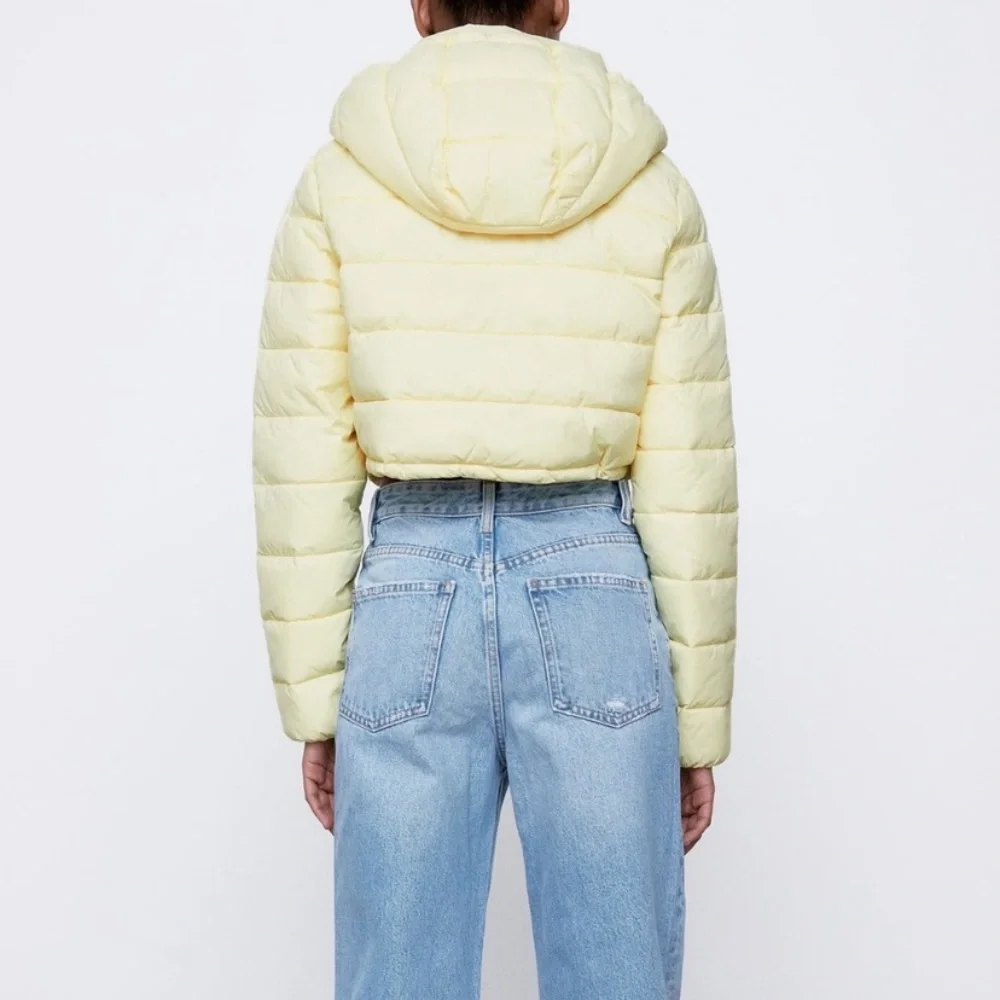 NWT ZARA PUFFER JACKET WATER REPELLENT CROP PUFFY JACKET CROPPED COAT XS - Picture 12 of 16